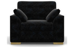 Heart of House Lincoln Shimmer Fabric Chair - Black